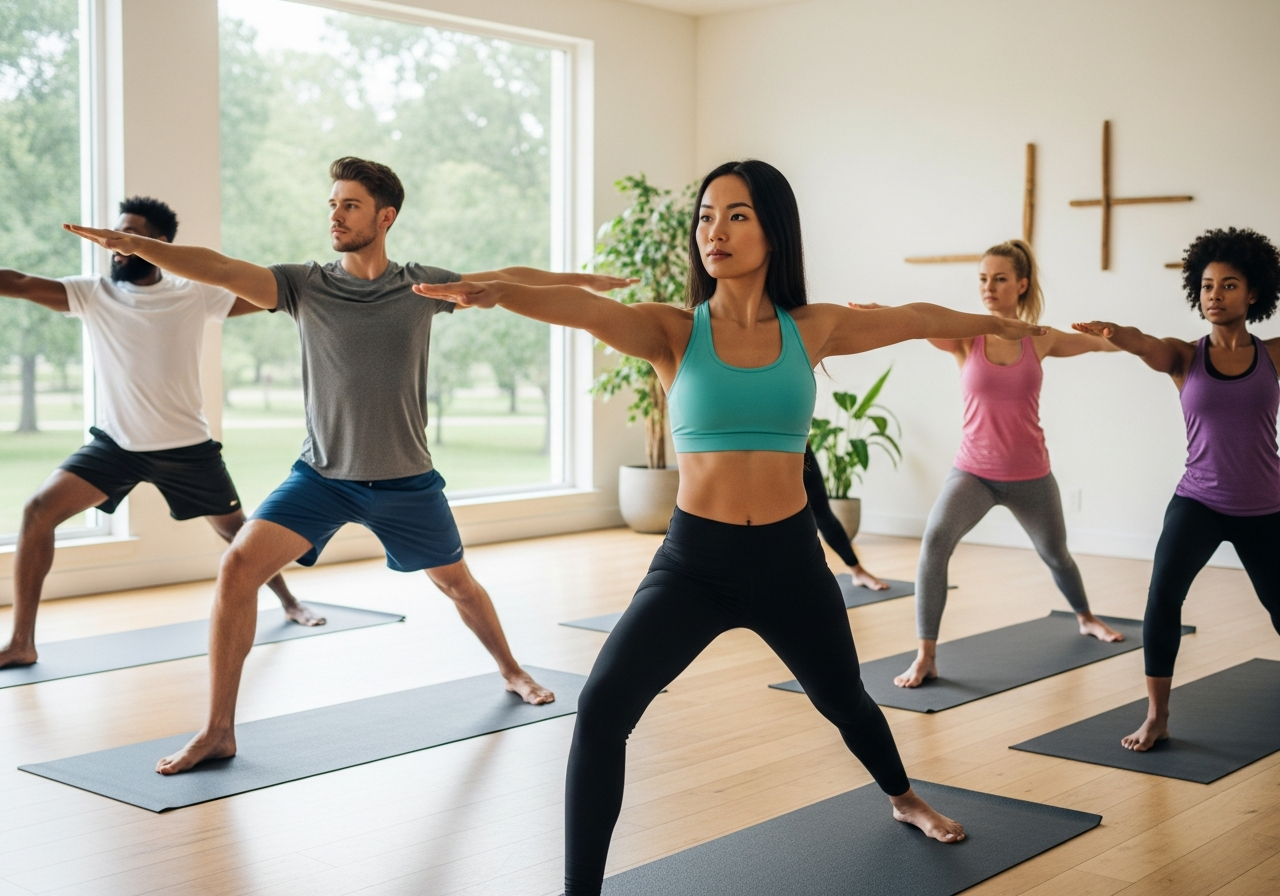 Интерьер студии йоги